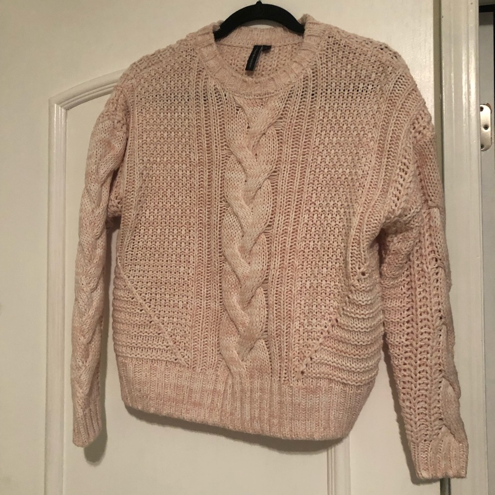 Moon and Madison blush chunky sweater